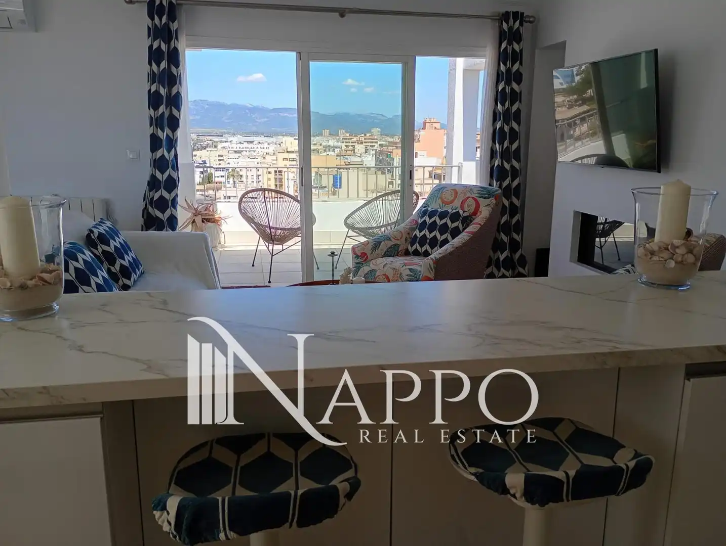 Living room of Attic for rent in  Palma de Mallorca  with Air Conditioner, Heating and Terrace