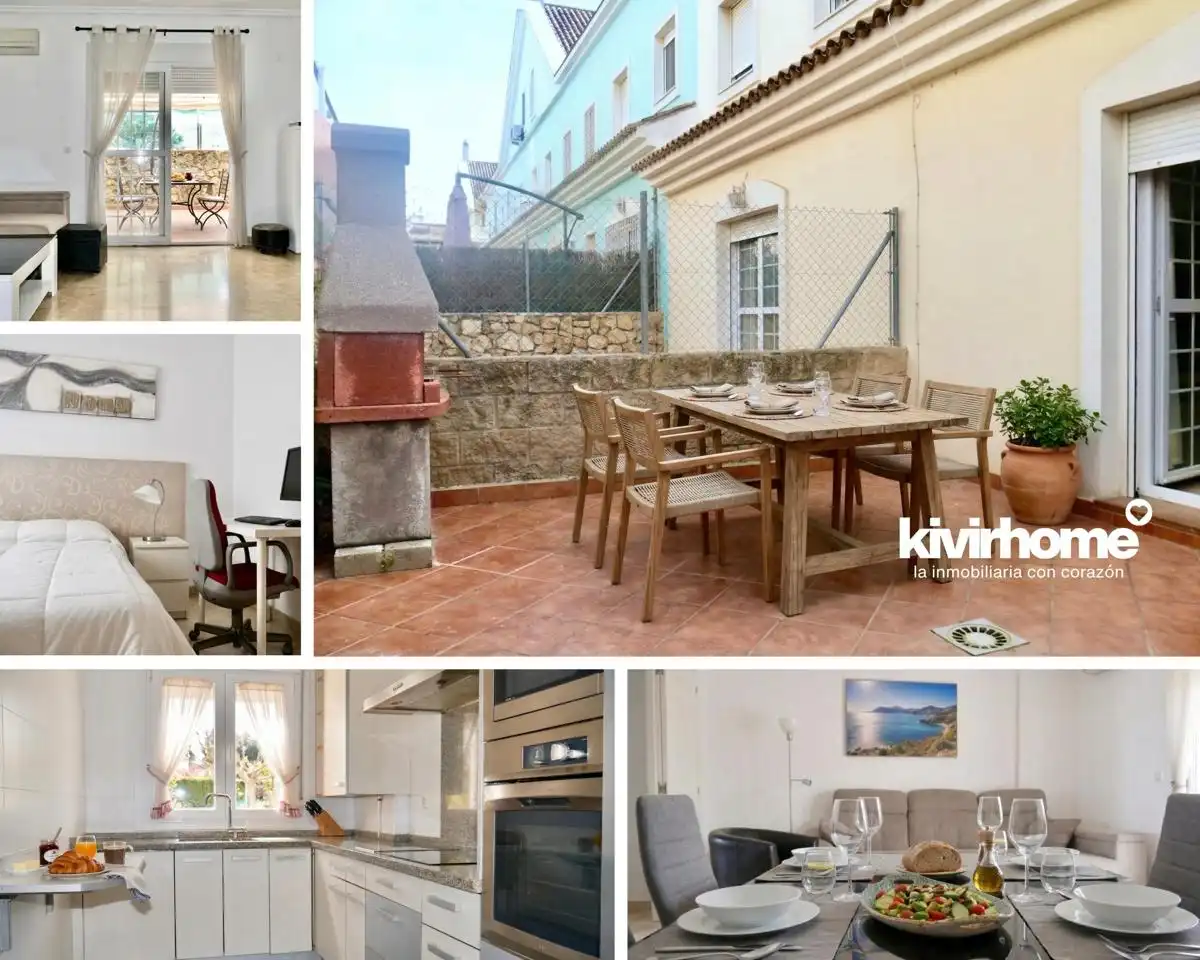 Vista exterior de Casa adosada en venta en Montequinto con Aire acondicionado, Jardín privado y Amueblado