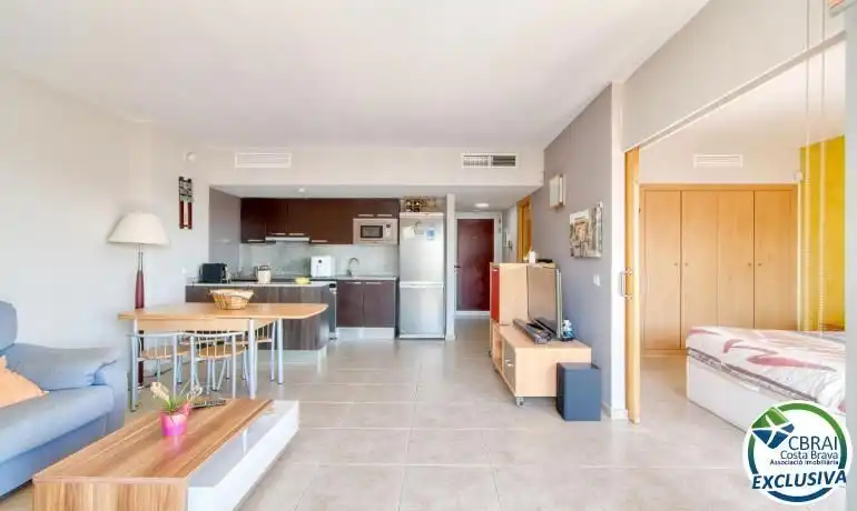 Kitchen of Apartments for sale in Roses  with Air Conditioner and Furnished