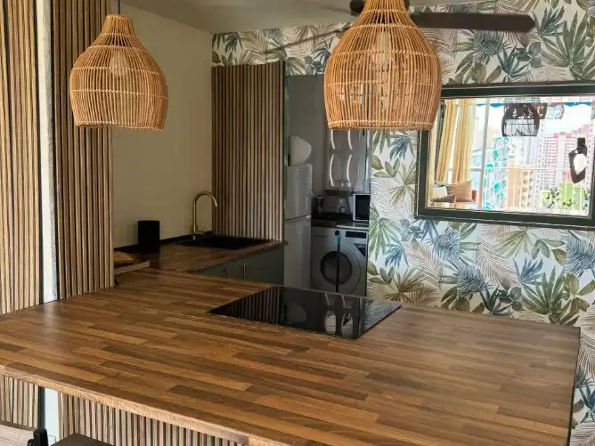 Kitchen of Flat for rent in Benidorm  with Air Conditioner, Heating and Parquet flooring