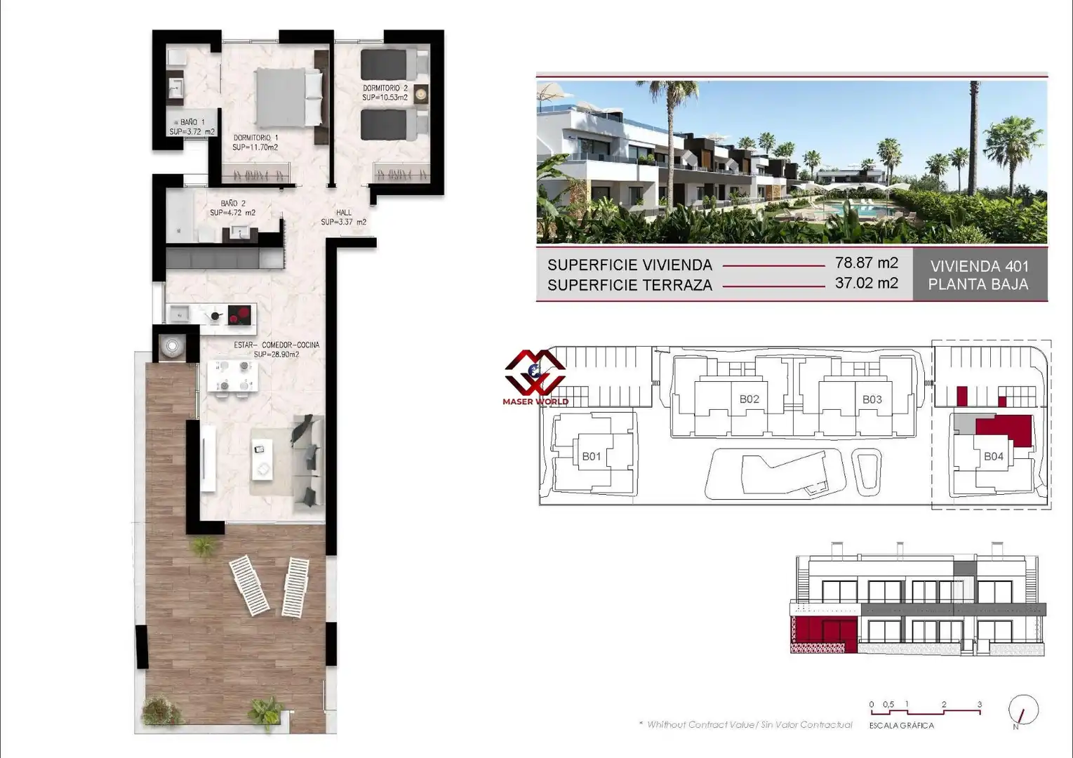 Bungalow con piscina in vendita a Ciudad Quesada, imagen 10
