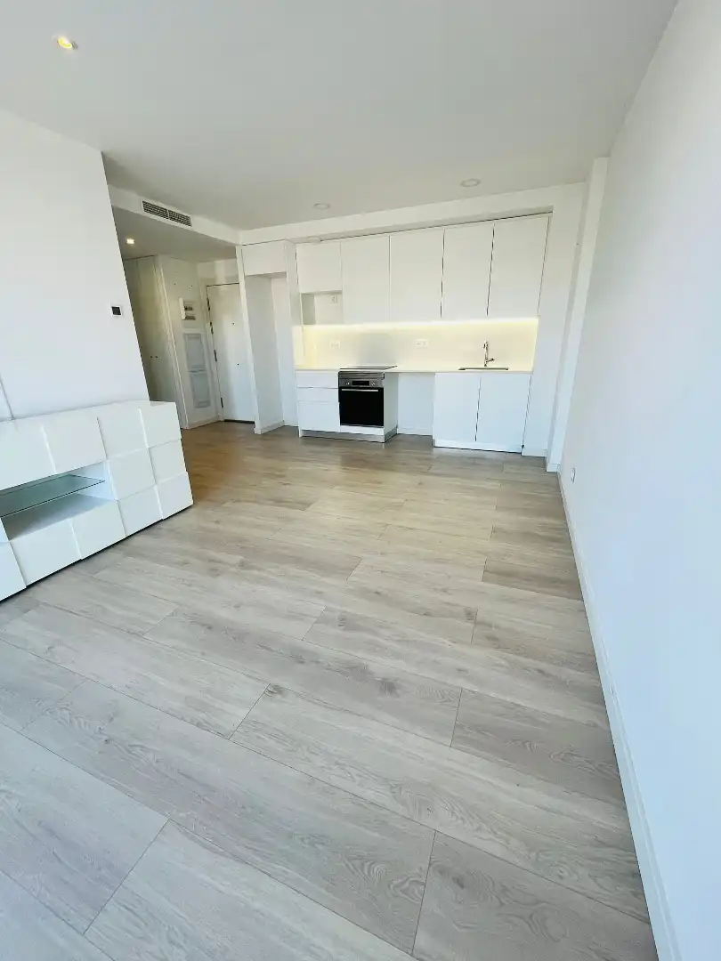 Living room of Flat for sale in Cubelles  with Air Conditioner, Parquet flooring and Terrace