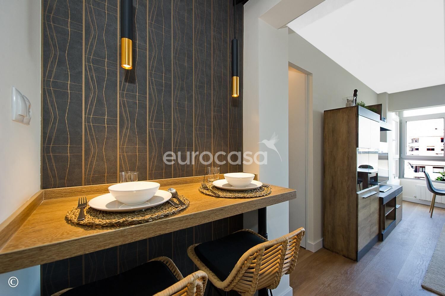 Cocina de Piso de alquiler en Santander con Calefacción