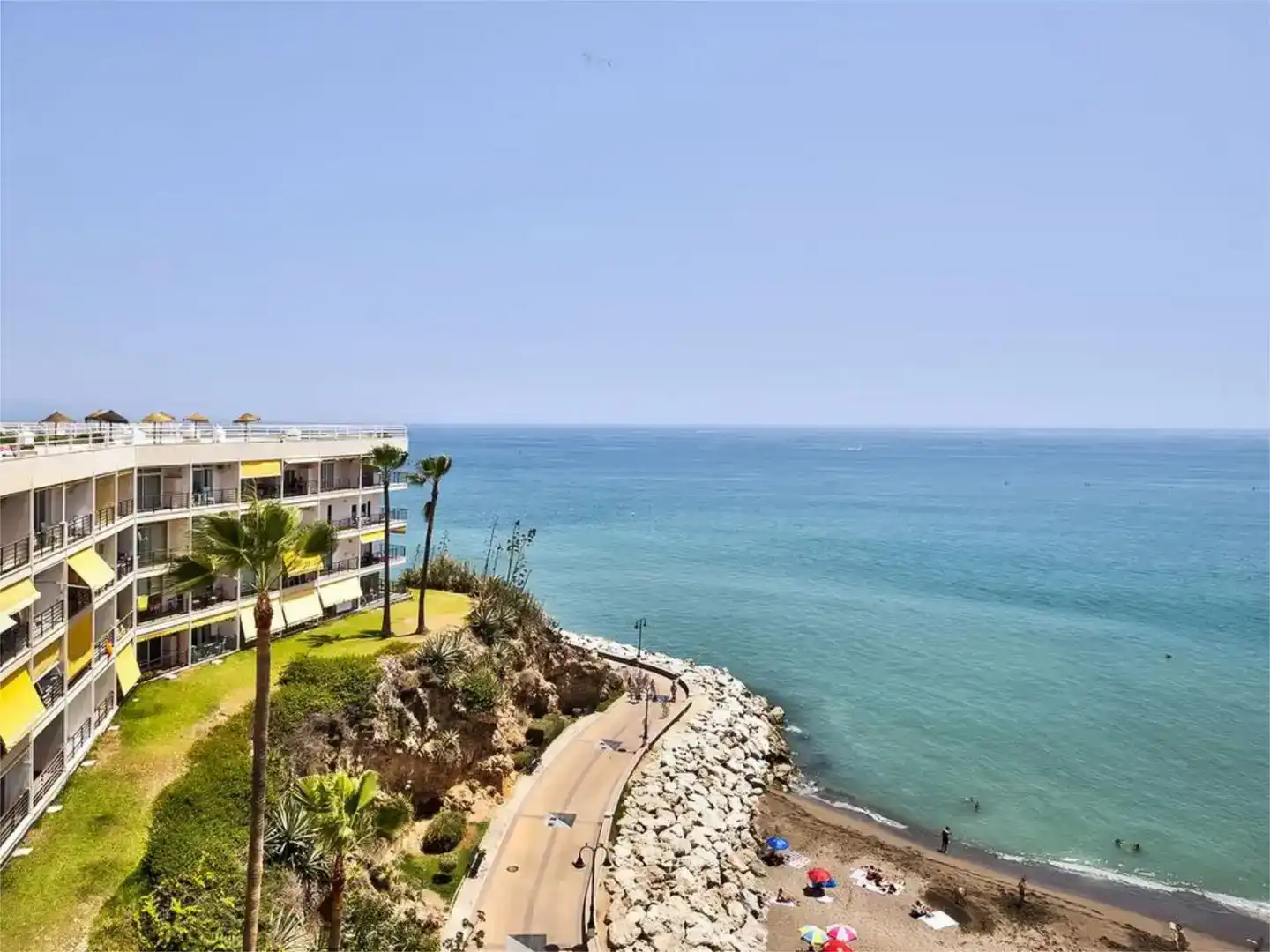 Exterior view of Study for rent in Torremolinos  with Air Conditioner, Swimming Pool and Balcony