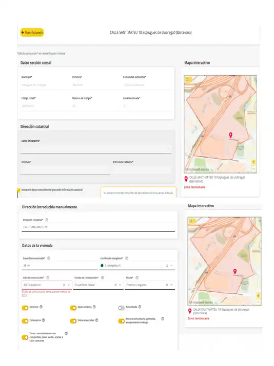 Außenansicht von Wohnung zur Miete in Esplugues de Llobregat mit Klimaanlage, Heizung und Terrasse