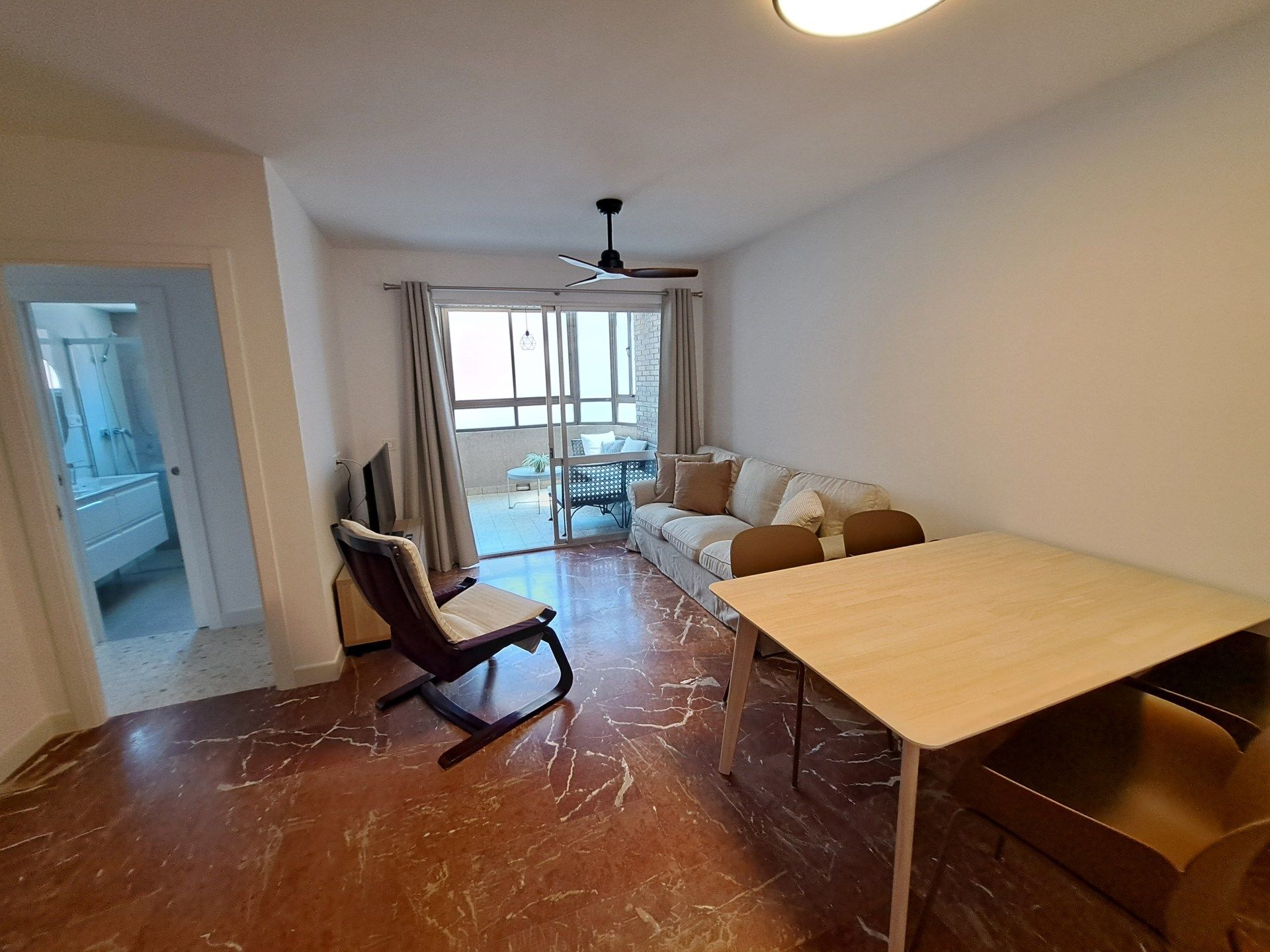 Living room of Flat to rent in Málaga Capital  with Terrace, Furnished and Washing machine
