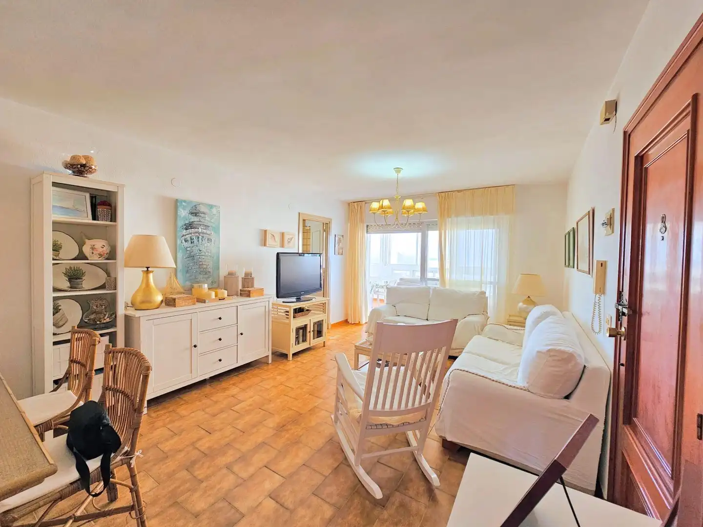 Sala de estar de Piso en venta en La Manga del Mar Menor con Terraza y Piscina comunitaria