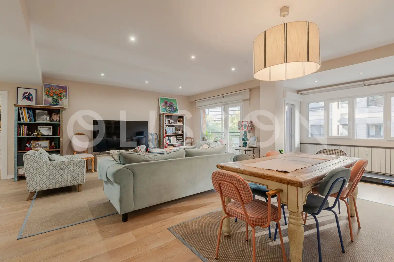 Wohnzimmer von Wohnung zum Verkauf in  Madrid Capital mit Klimaanlage, Heizung und Terrasse