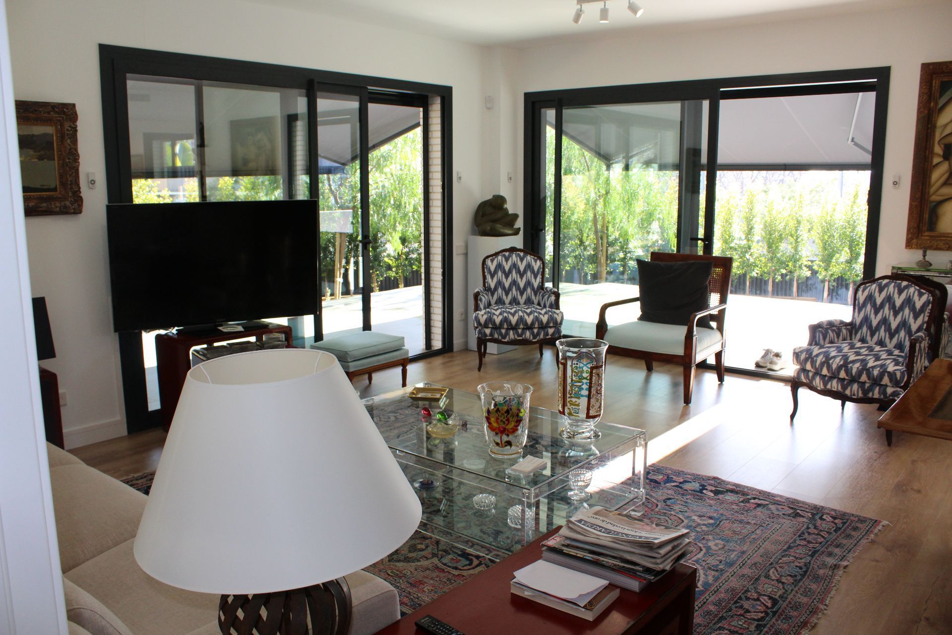 Sala d'estar de Apartament en venda en Sitges amb Aire condicionat, Calefacció i Jardí privat