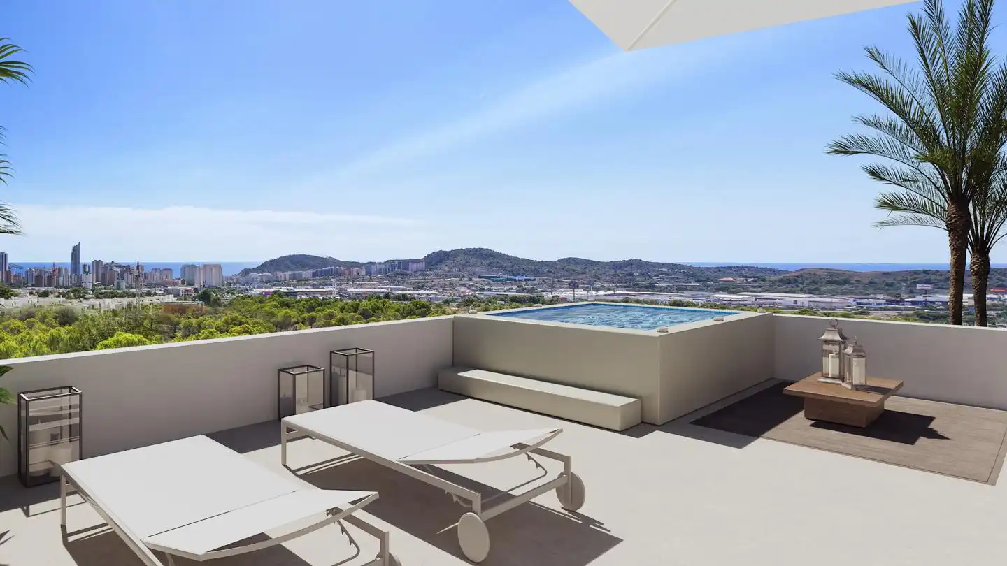 Terrasse von Erdgeschoss zum Verkauf in Finestrat mit Klimaanlage und Terrasse
