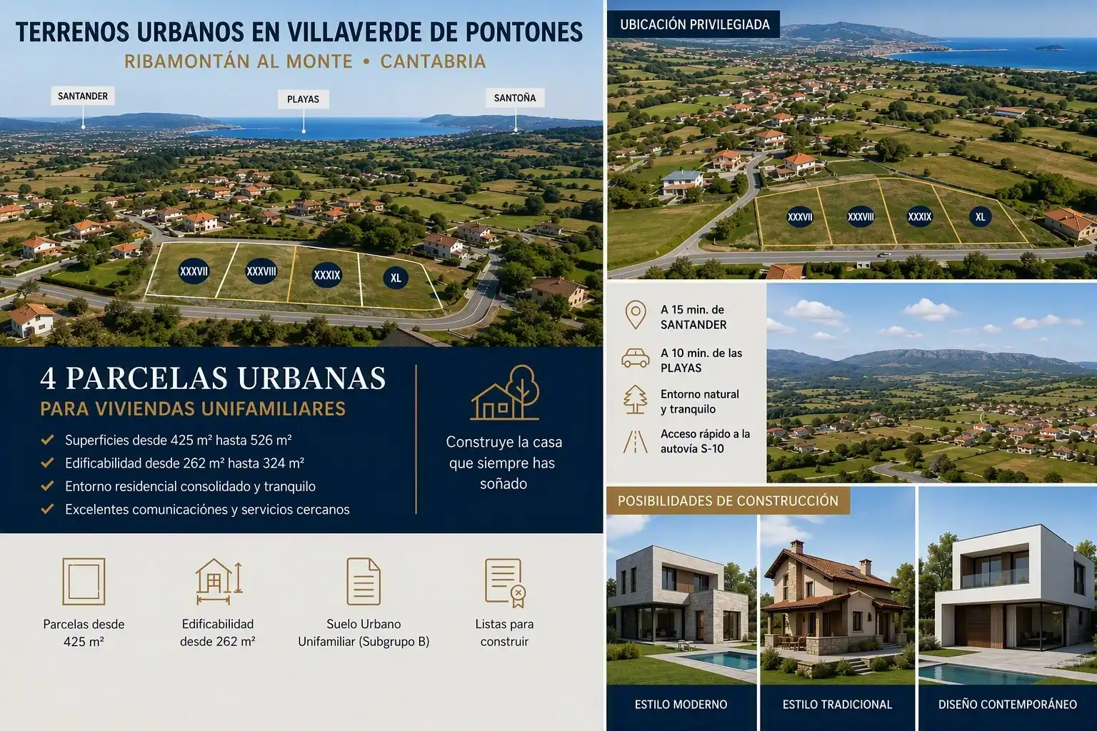 Residencial en venta en Ribamontán al Monte