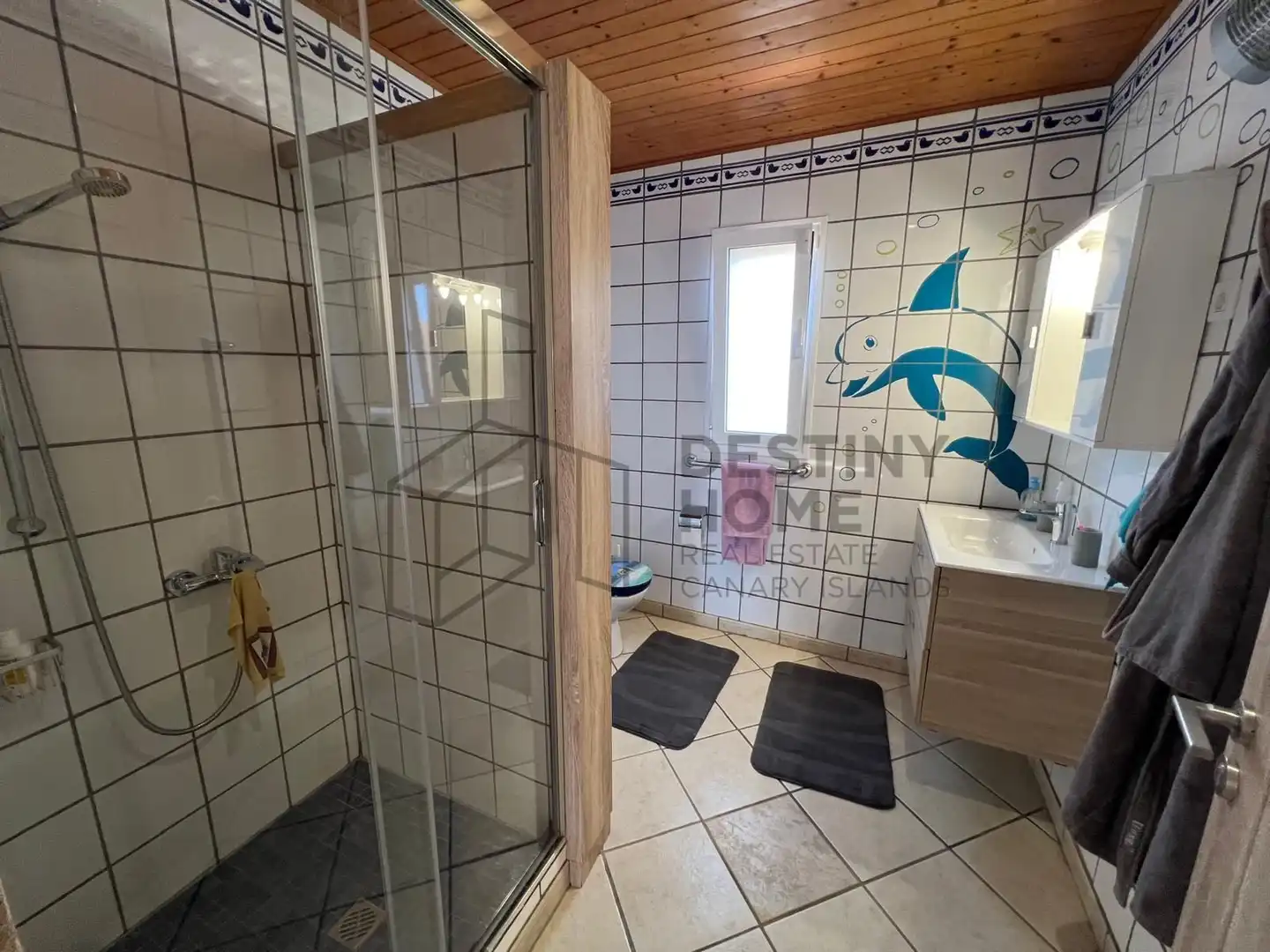 Bany de Casa o xalet en venda en La Oliva amb Aire condicionat, Jardí privat i Terrassa