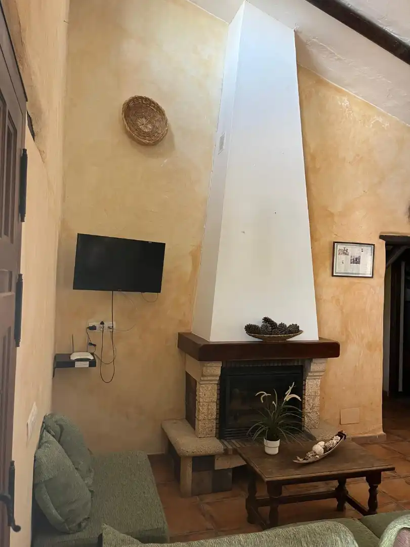 Sala d'estar de Finca rústica de lloguer en Sedella amb Aire condicionat, Jardí privat i Traster
