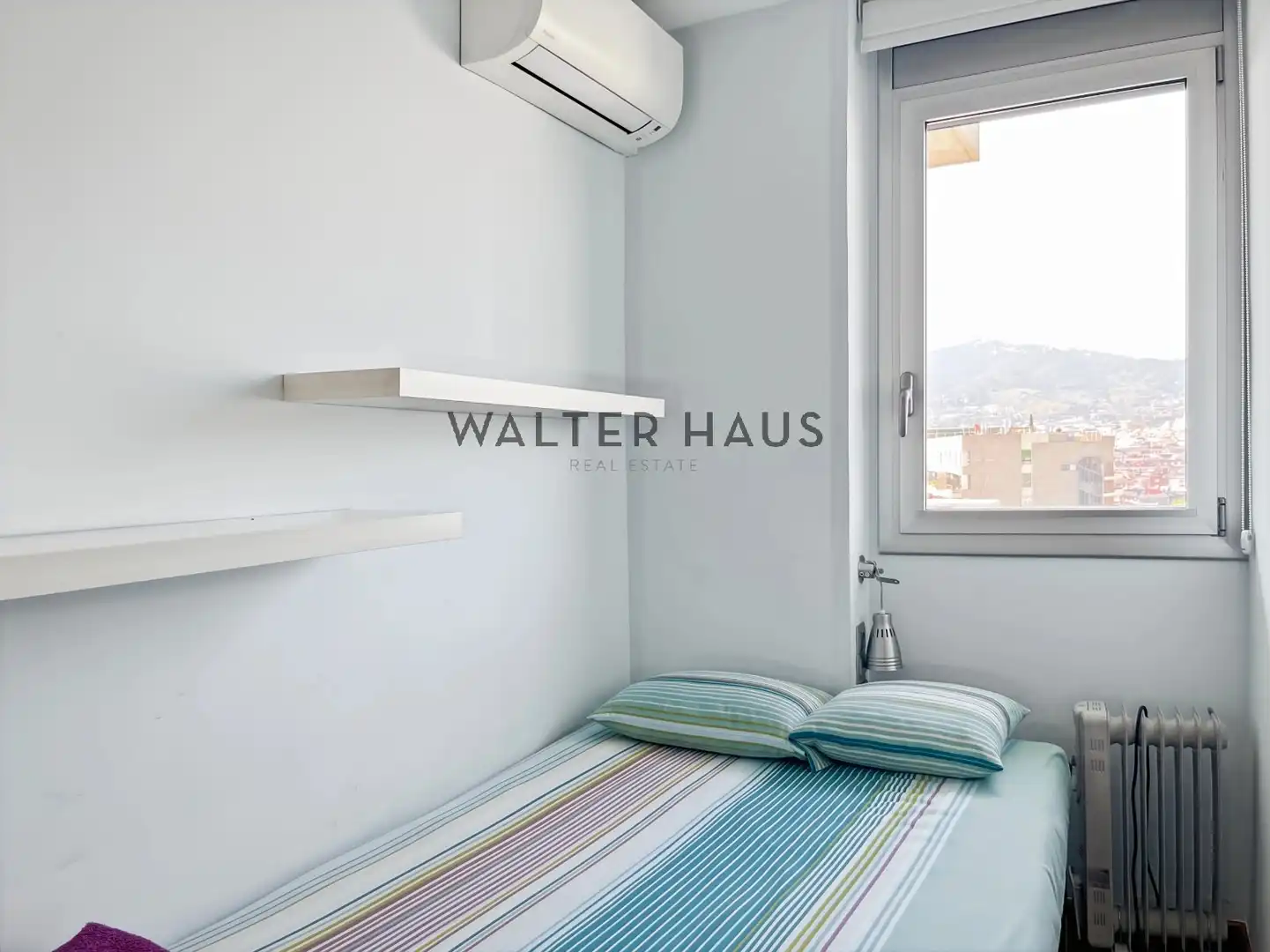 Schlafzimmer von Wohnung zur Miete in Barcelona mit Klimaanlage, Heizung und Möbliert