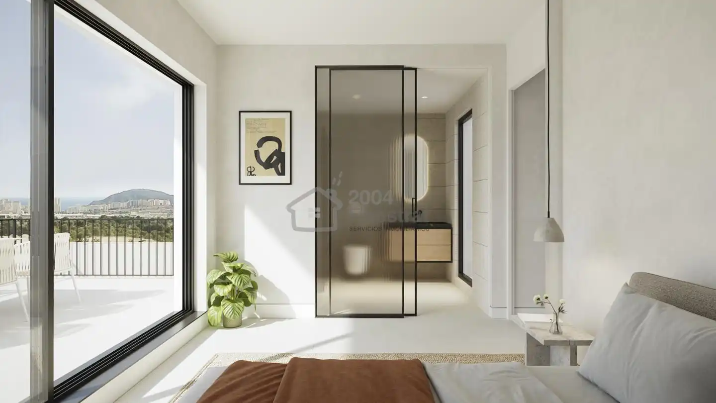 Habitación de Casa o chalet en venta en Finestrat con Aire acondicionado, Jardín privado y Terraza