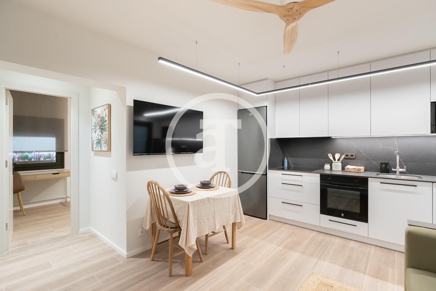 Kitchen of Flat to rent in  Barcelona Capital  with Air Conditioner, Heating and Furnished