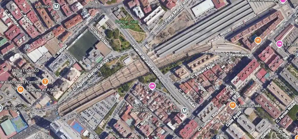 Vista exterior de Garatge en venda en Málaga