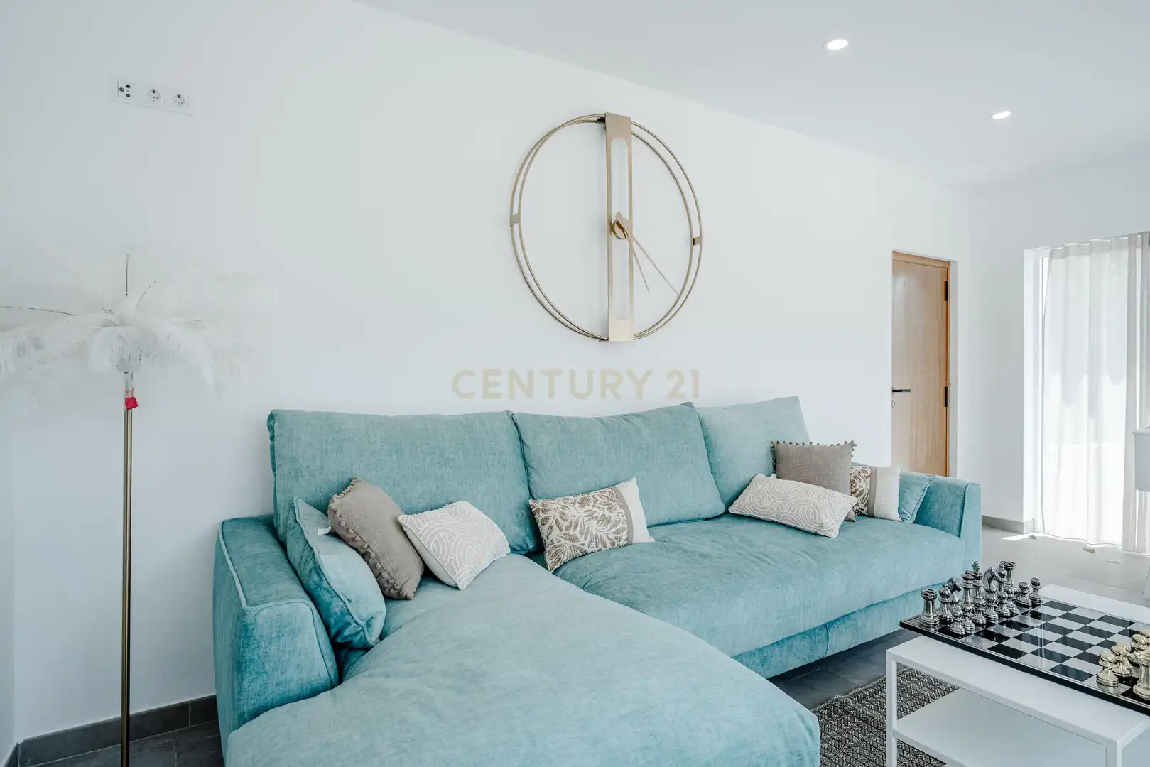Sala d'estar de Apartament en venda en Calpe / Calp amb Aire condicionat, Jardí privat i Traster