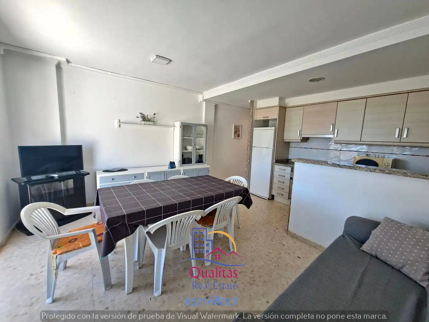 Cocina de Apartamento de alquiler en Oliva con Aire acondicionado, Calefacción y Terraza