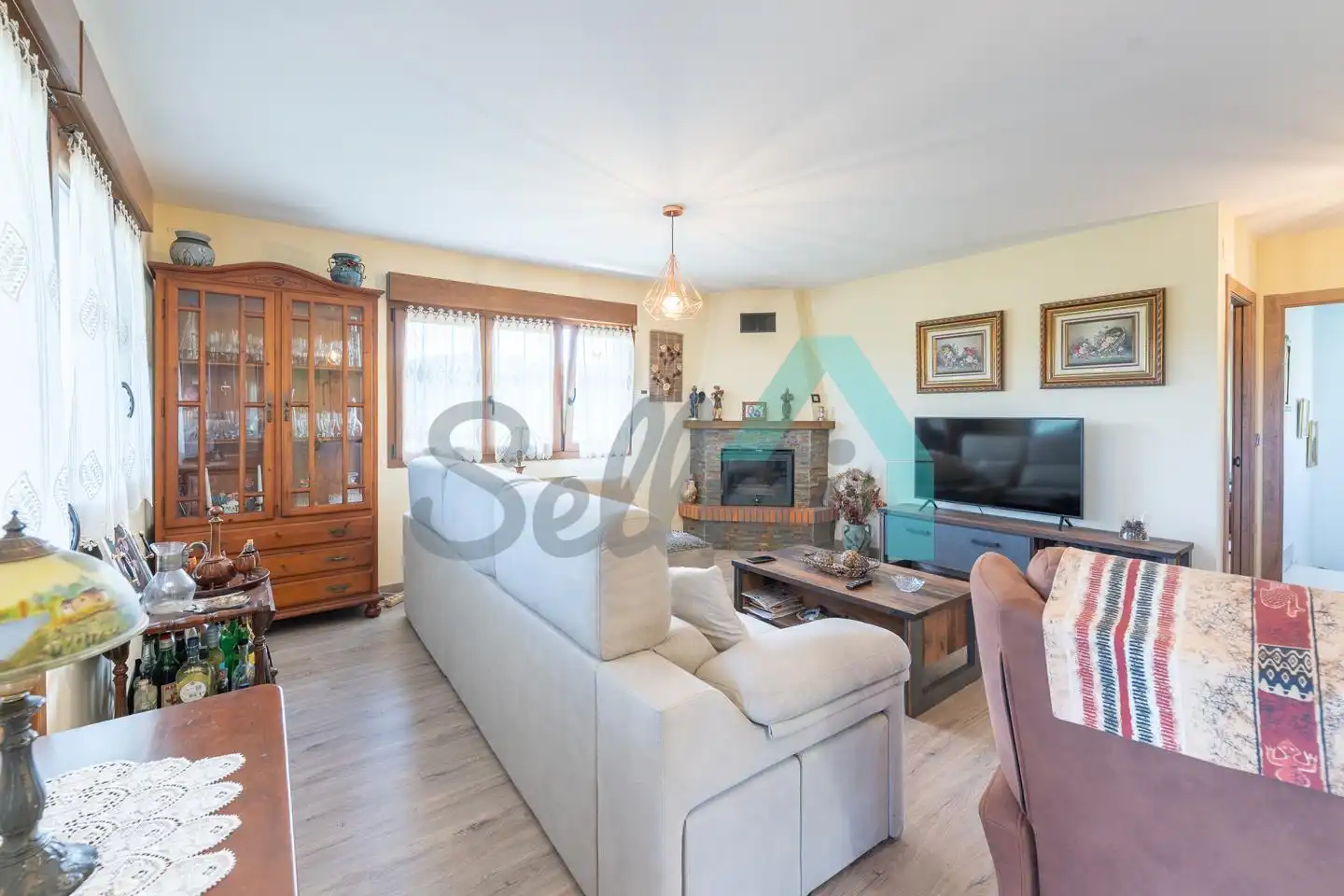 Living room of Houses for sale in Gijón   with Heating, Private garden and Terrace
