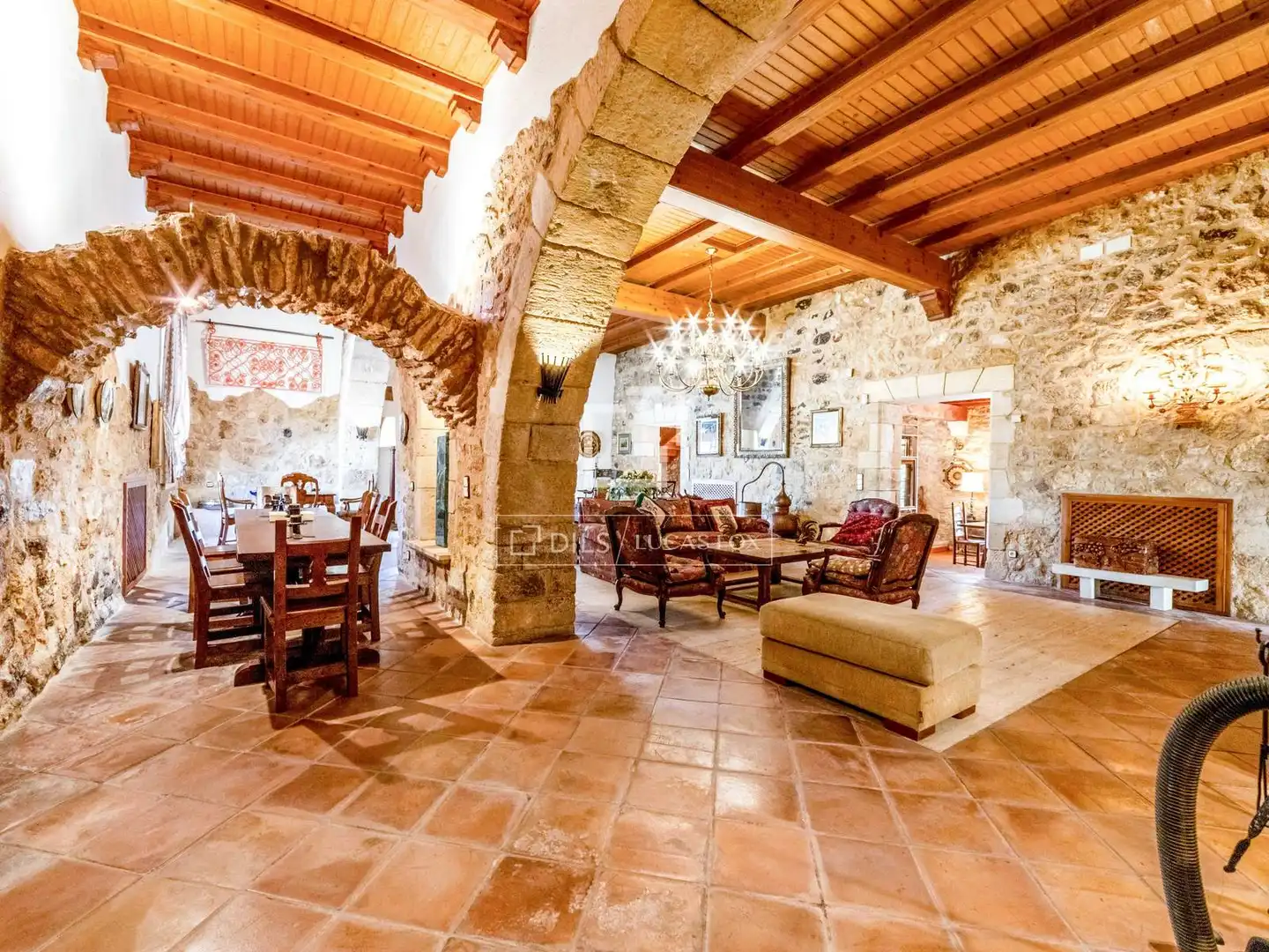 Sala d'estar de Finca rústica en venda en Castellet i la Gornal amb Jardí privat, Parquet i Terrassa