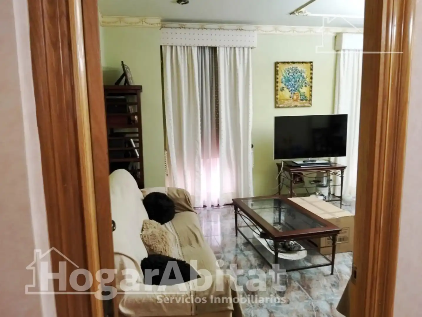 Sala d'estar de Pis en venda en Algemesí amb Aire condicionat, Traster i Moblat