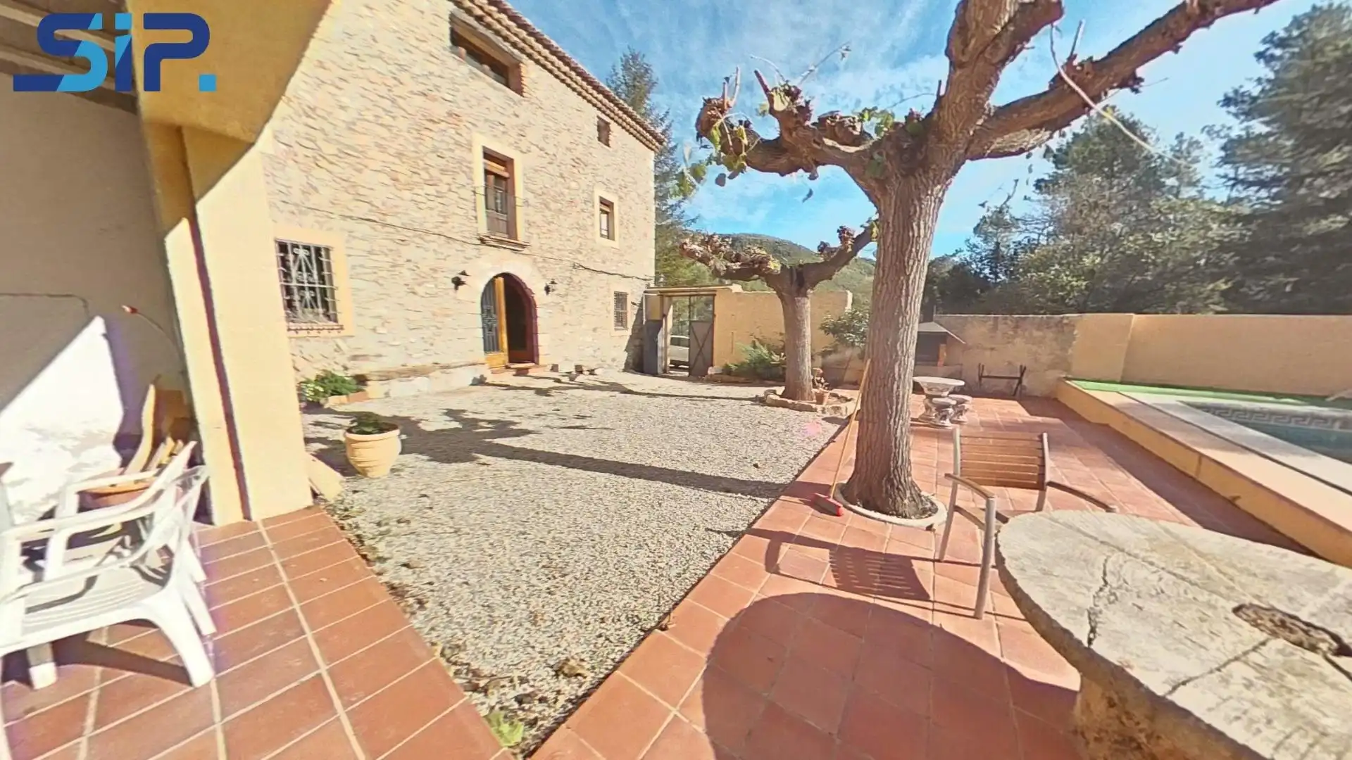 Vista exterior de Finca rústica en venta en Pontons con Jardín privado, Terraza y Piscina