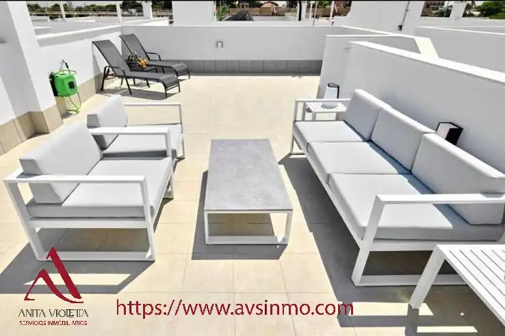 Terraza de Casa o chalet de alquiler en San Pedro del Pinatar con Aire acondicionado, Terraza y Piscina