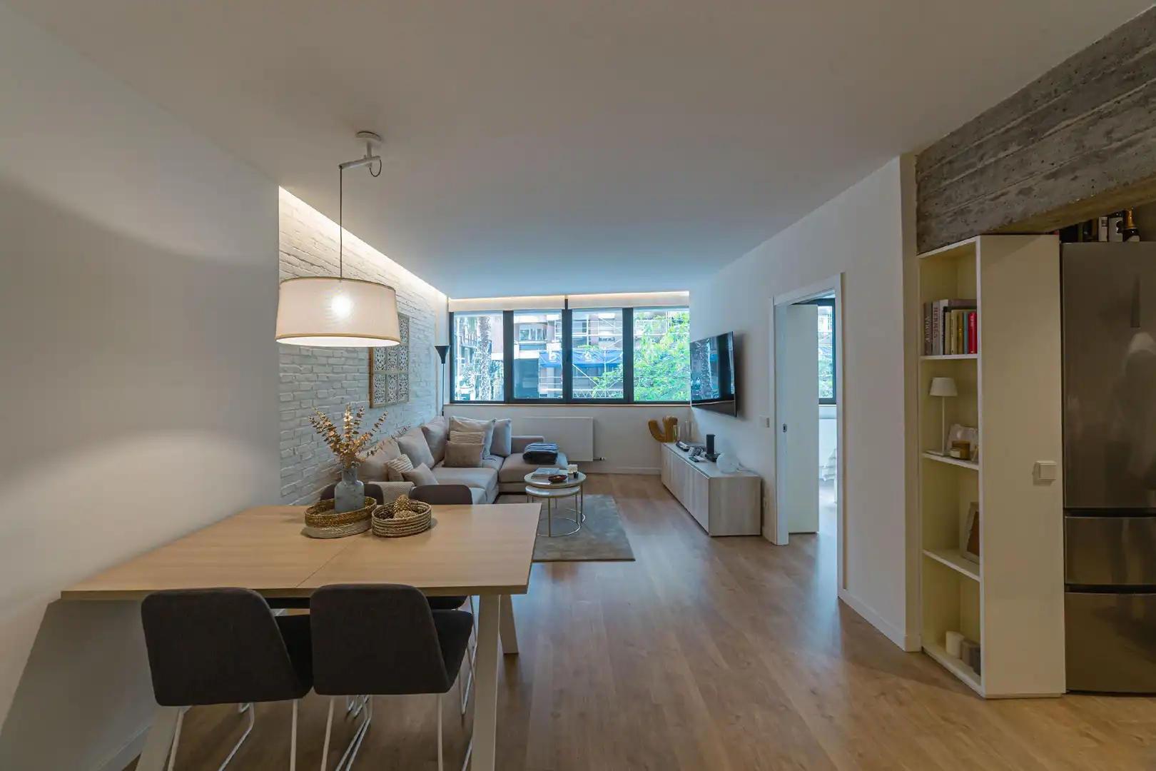 Wohnzimmer von Wohnung zum Verkauf in Barcelona mit Klimaanlage, Heizung und Parkett