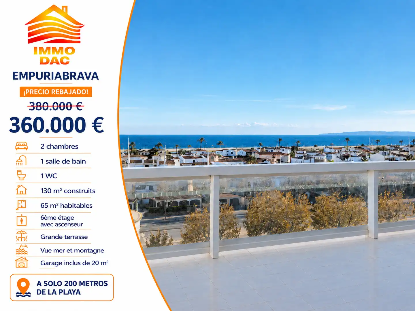 Terraza de Ático en venta en Empuriabrava con Aire acondicionado, Calefacción y Terraza