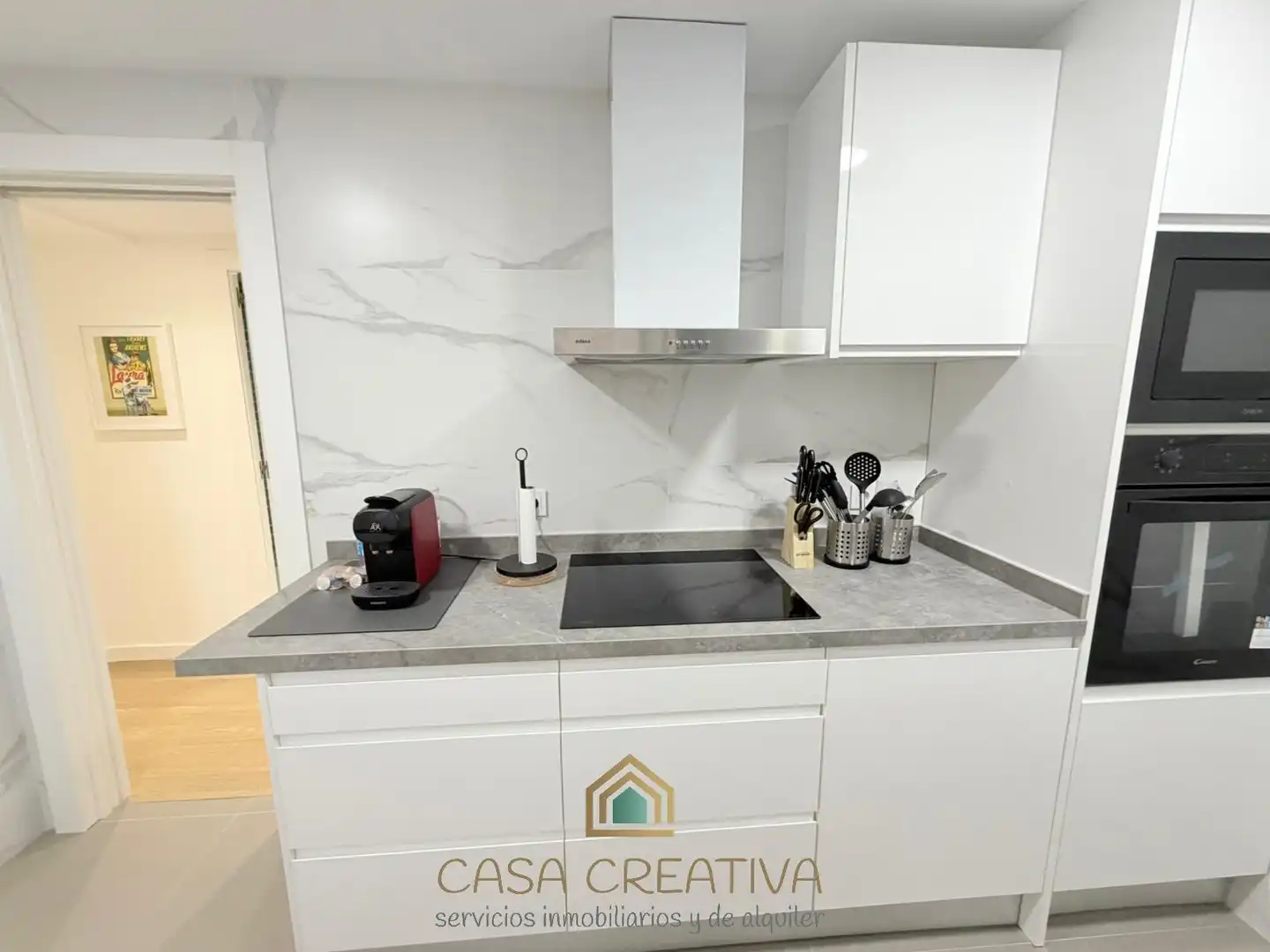 Cocina de Piso de alquiler en Valencia con Aire acondicionado, Calefacción y Terraza