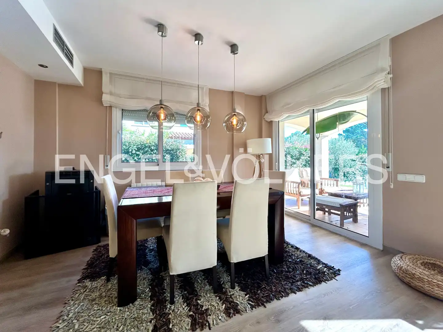 Dining room of Detached homes for sale in Mont-roig del Camp  with Air Conditioner, Heating and Private garden