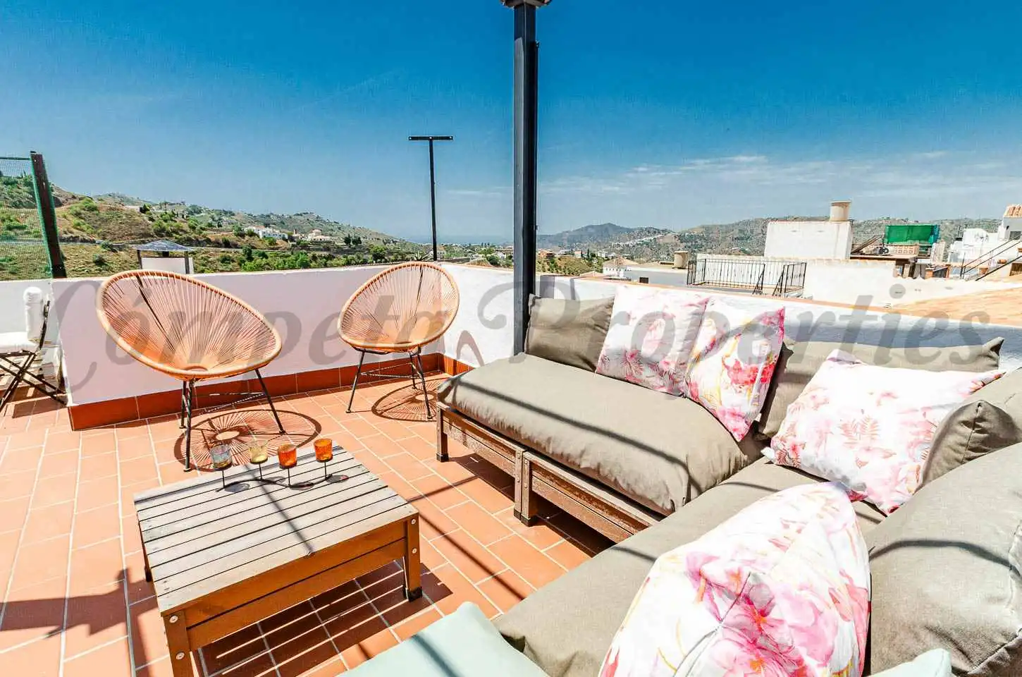 Terrace of Detached homes for sale in Cómpeta  with Air Conditioner, Terrace and Furnished