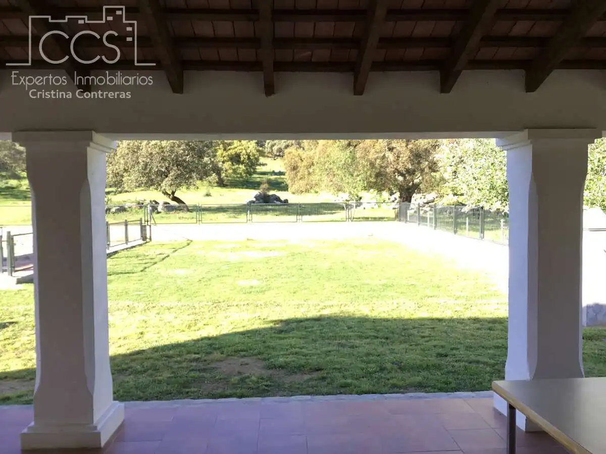 Jardí de Finca rústica en venda en El Pedroso amb Traster, Piscina i Moblat