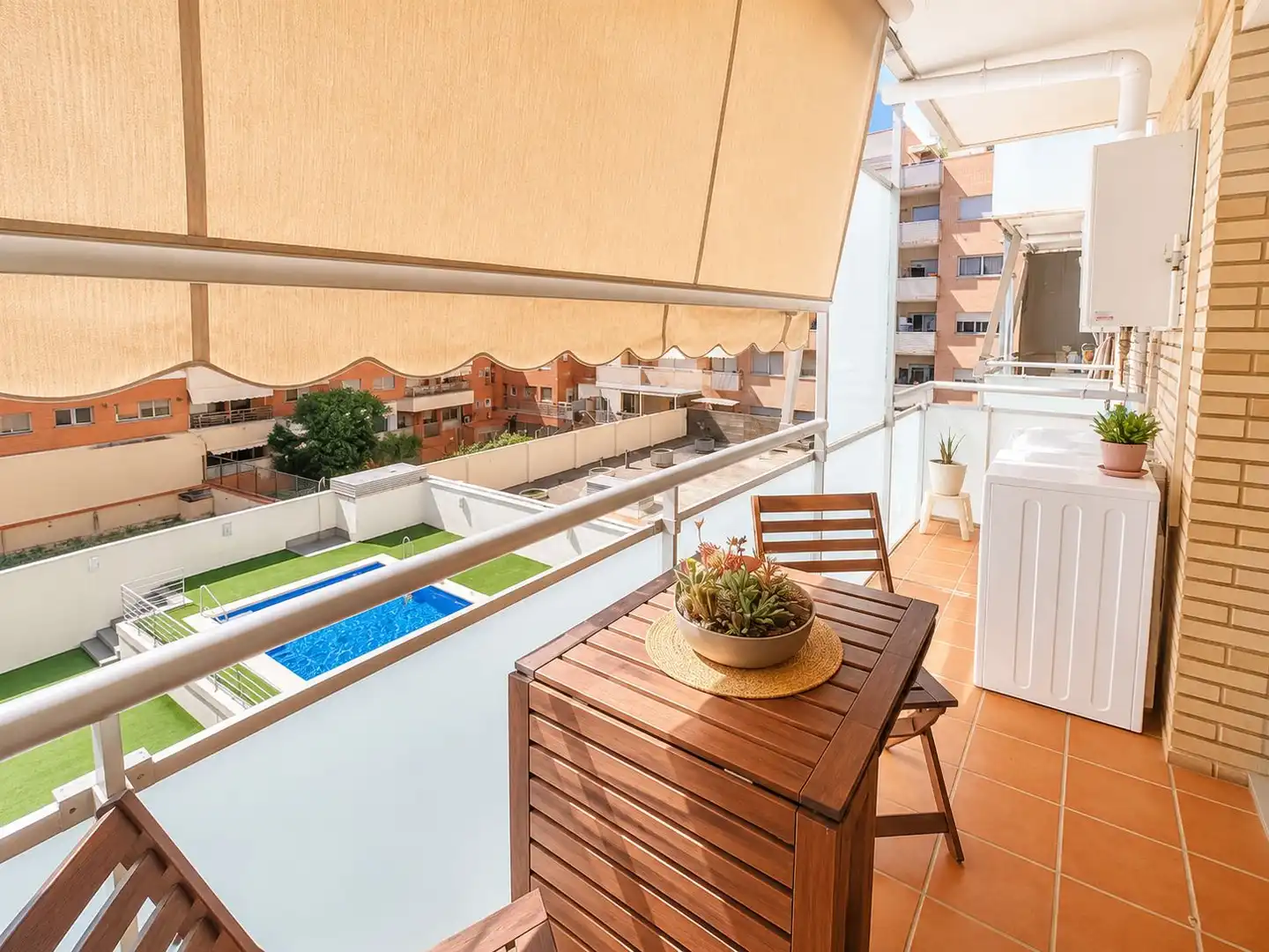 Balcony of Flat for sale in Mataró  with Air Conditioner, Heating and Parquet flooring