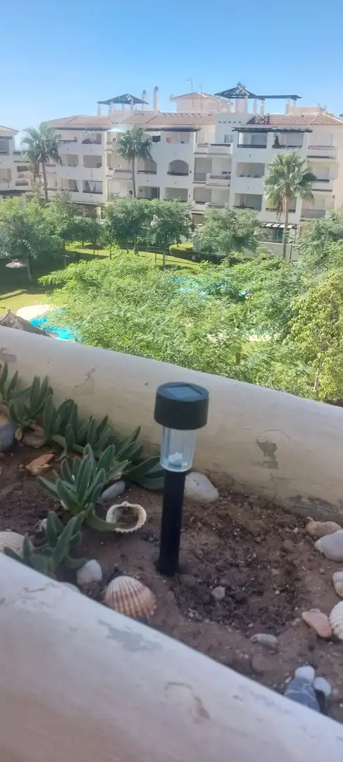 Garten von Wohnung zur Miete in Manilva mit Klimaanlage, Heizung und Privatgarten