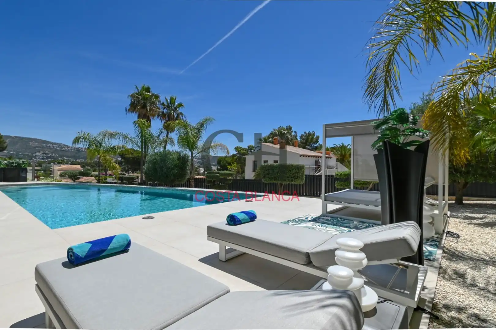 Terrasse von Haus oder Chalet zum Verkauf in Moraira mit Klimaanlage, Heizung und Privatgarten