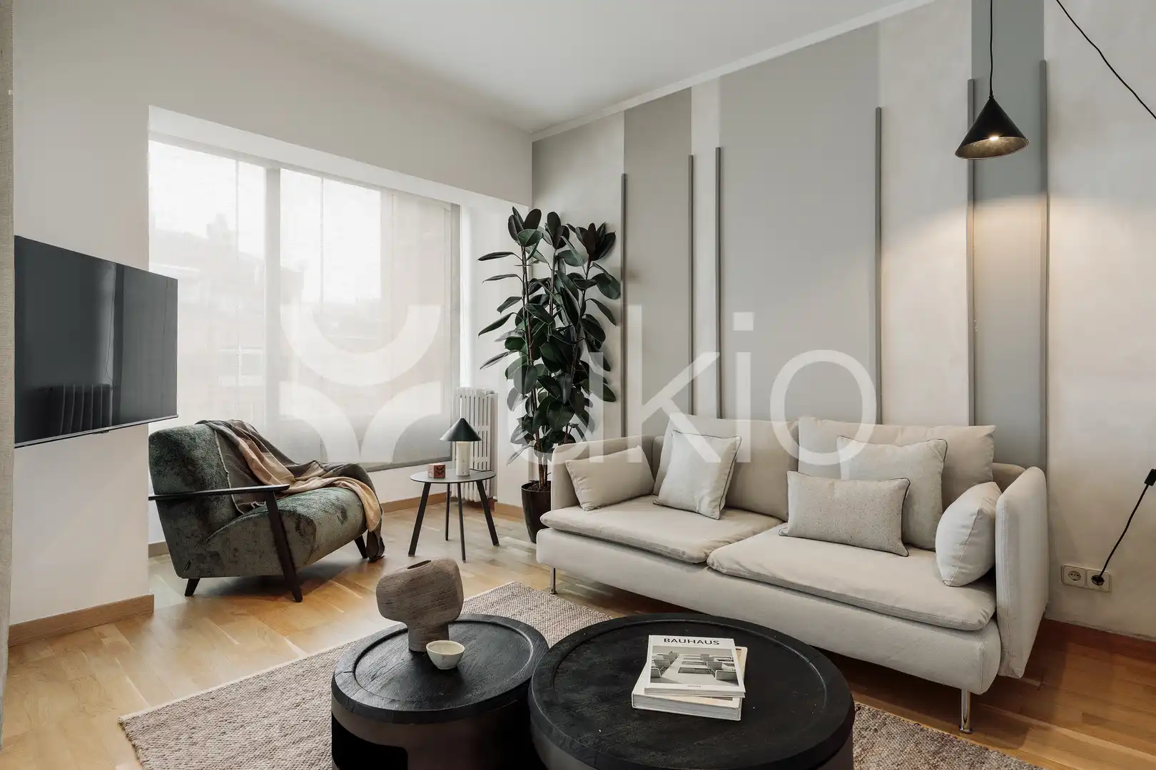 Sala d'estar de Apartament de lloguer en Barcelona amb Aire condicionat, Calefacció i Terrassa