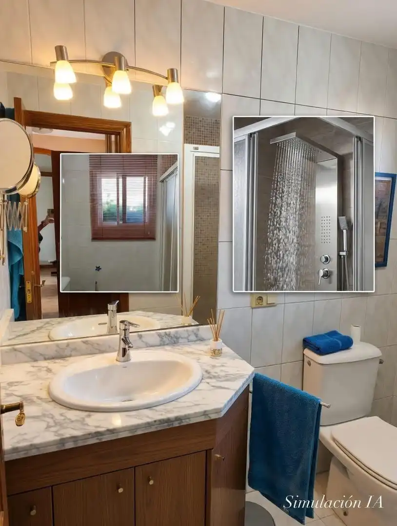 Baño de Casa o chalet en venta en Málaga con Aire acondicionado, Calefacción y Jardín privado