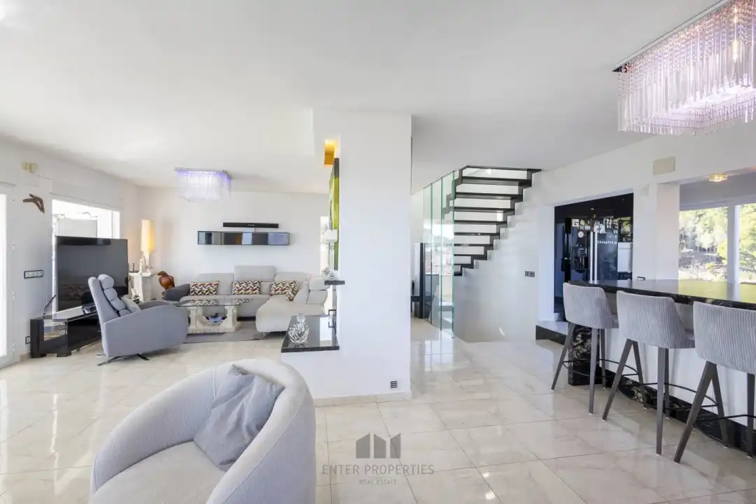 Living room of Flat for rent in Calpe / Calp  with Air Conditioner, Heating and Terrace