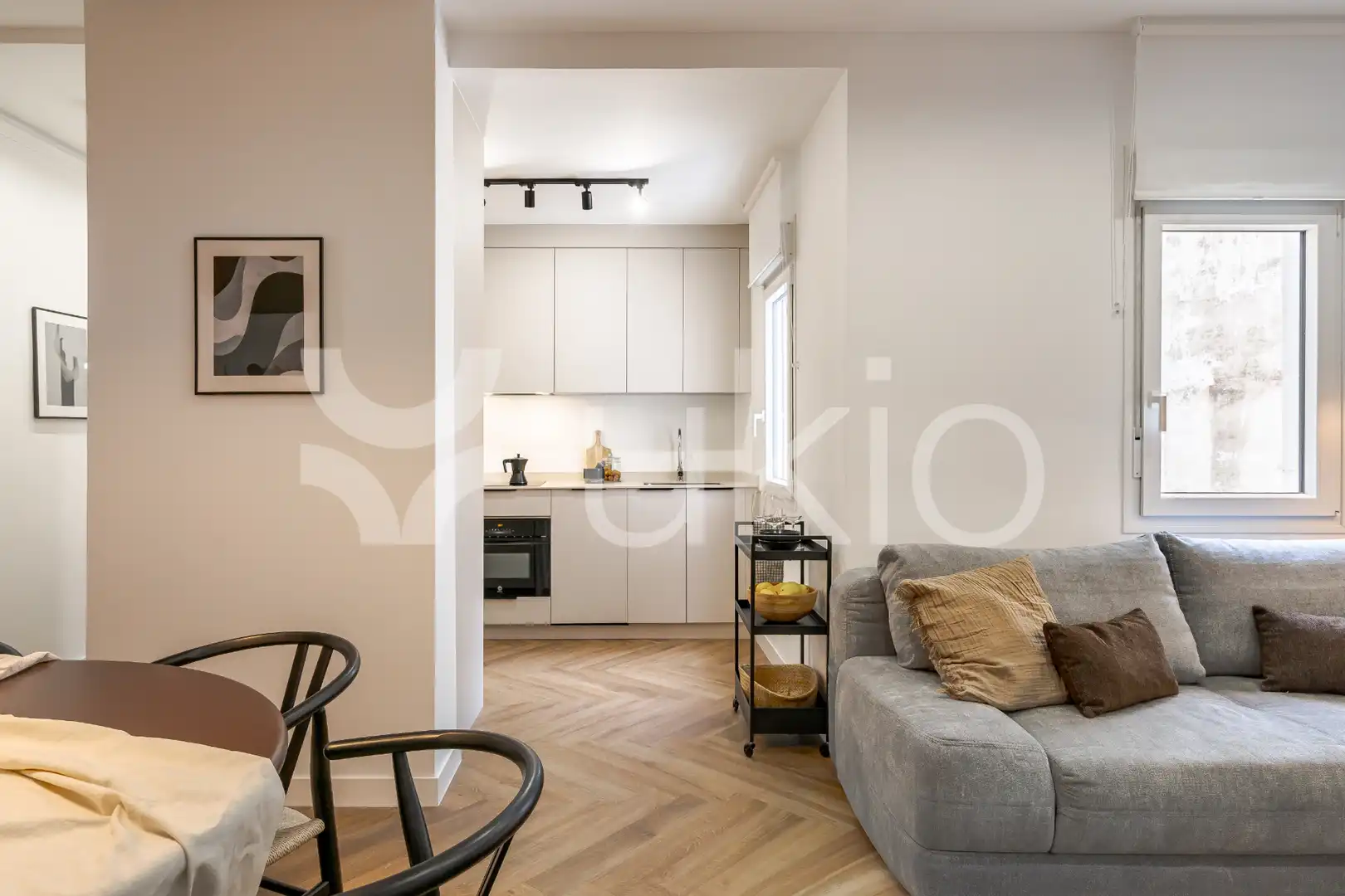 Living room of Apartments for rent in Madrid  with Air Conditioner, Heating and Furnished