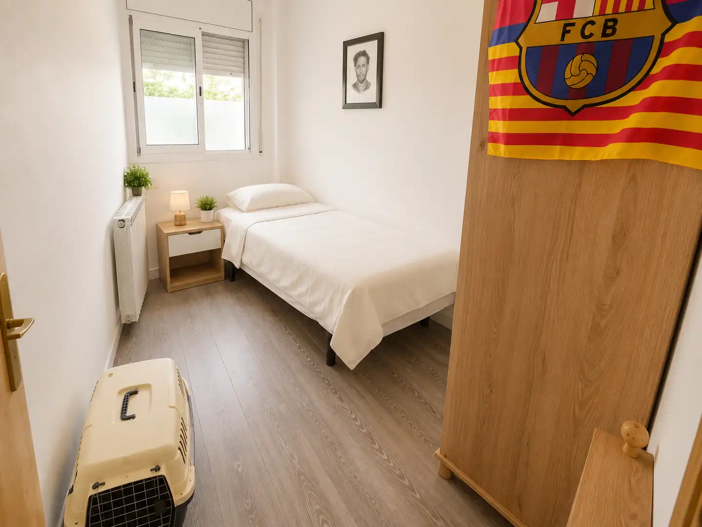Schlafzimmer von Wohnung zum Verkauf in Terrassa mit Heizung, Parkett und Balkon