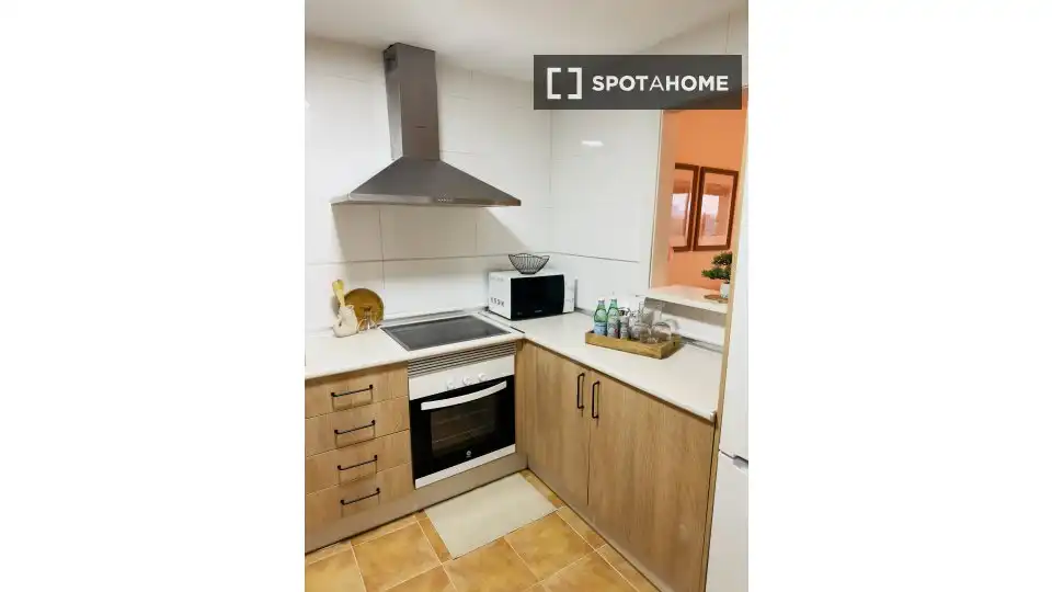 Cocina de Apartamento para compartir en Mijas con Aire acondicionado, Terraza y Amueblado
