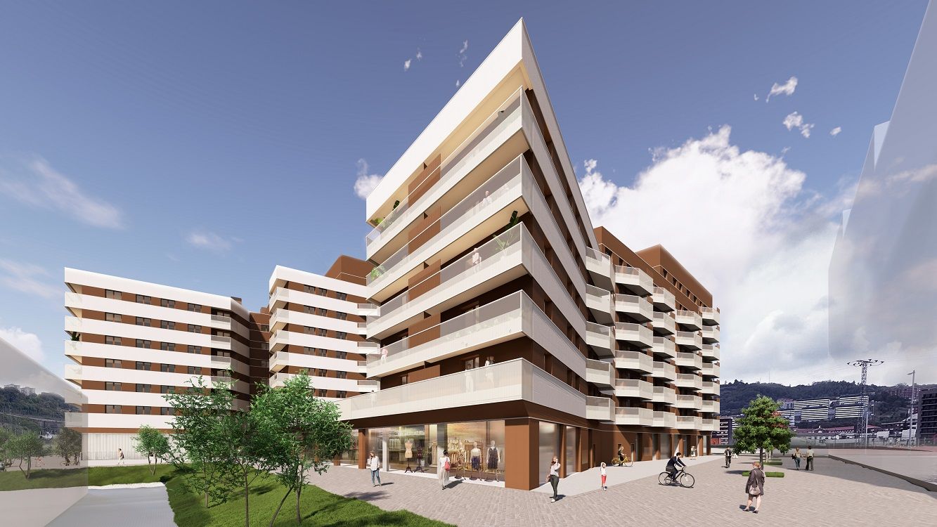 Vista exterior de Pis en venda en Bilbao  amb Terrassa