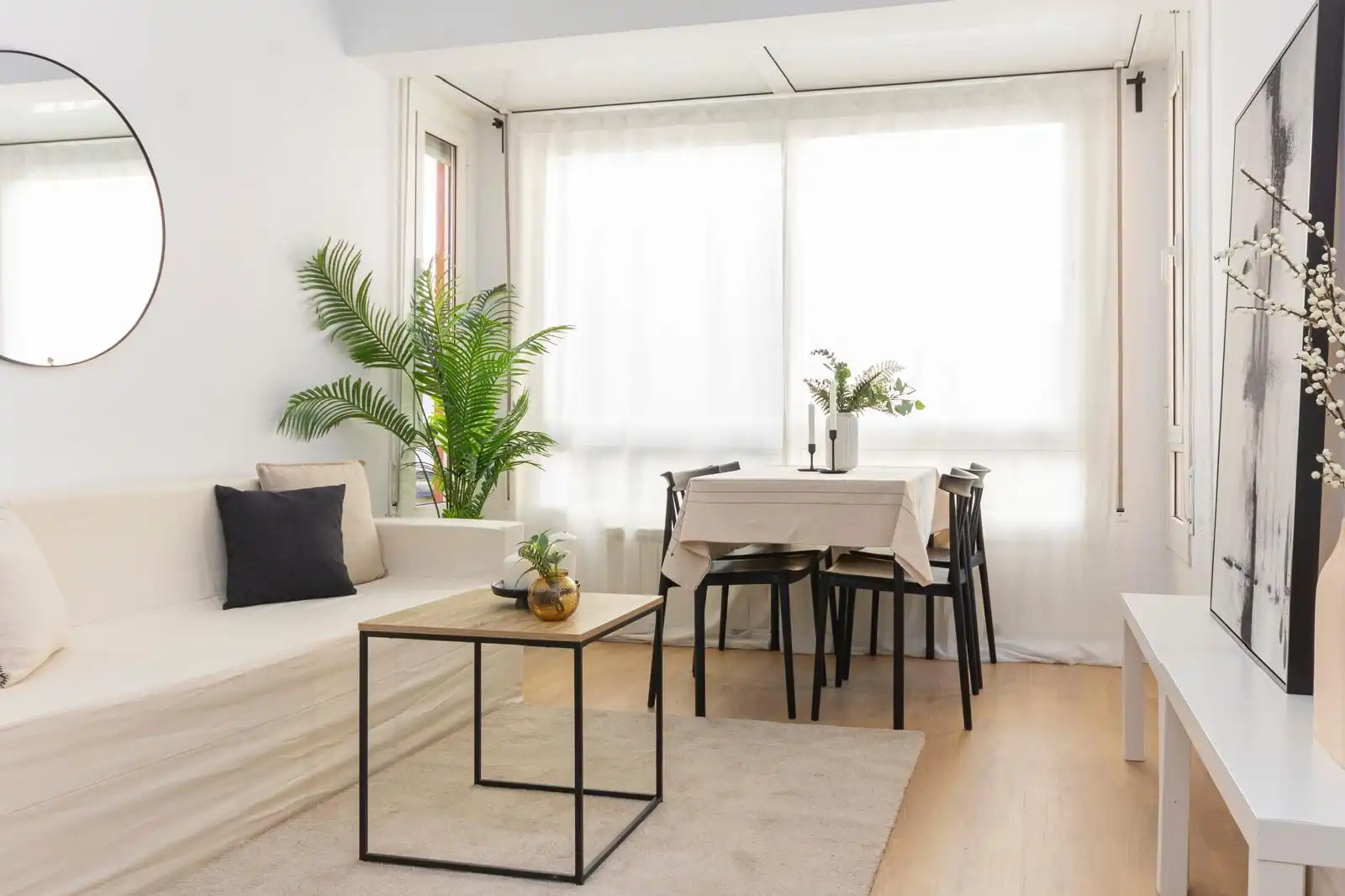 Wohnzimmer von Wohnung zum Verkauf in Terrassa mit Heizung, Parkett und Ofen