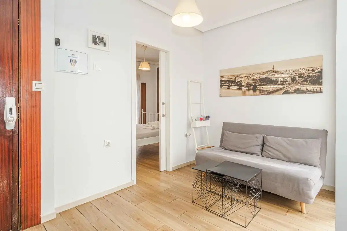 Sala de estar de Piso en venta en  Sevilla Capital con Aire acondicionado, Calefacción y Terraza