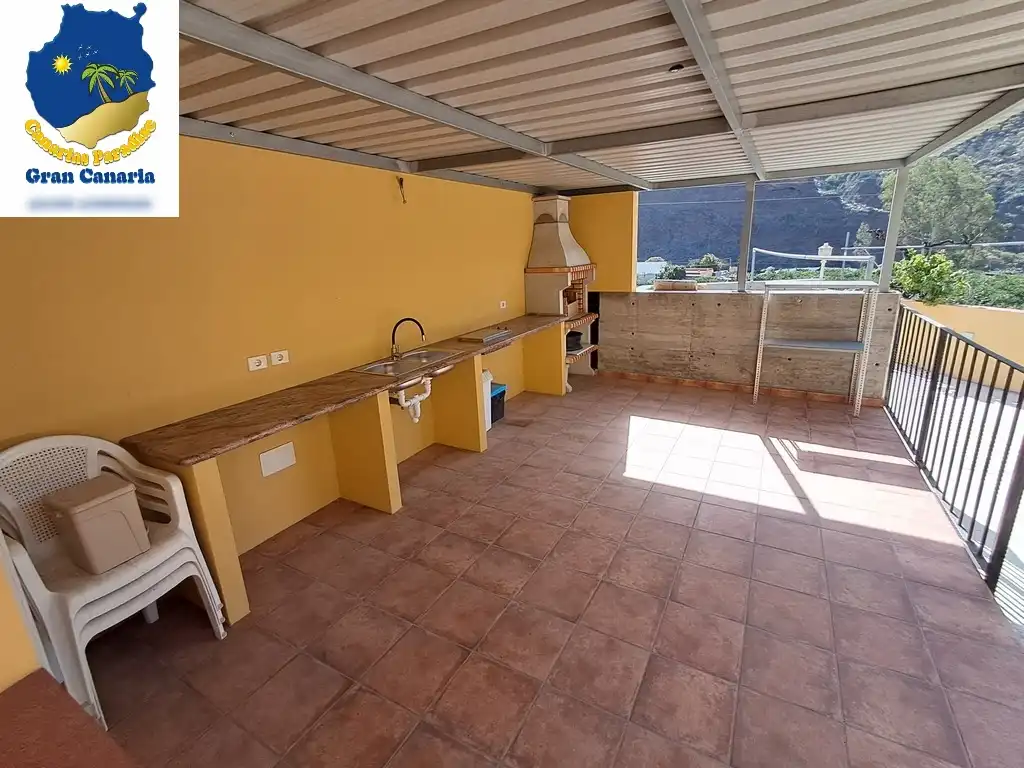 Terrasse von Wohnung zum Verkauf in Mogán mit Privatgarten und Terrasse