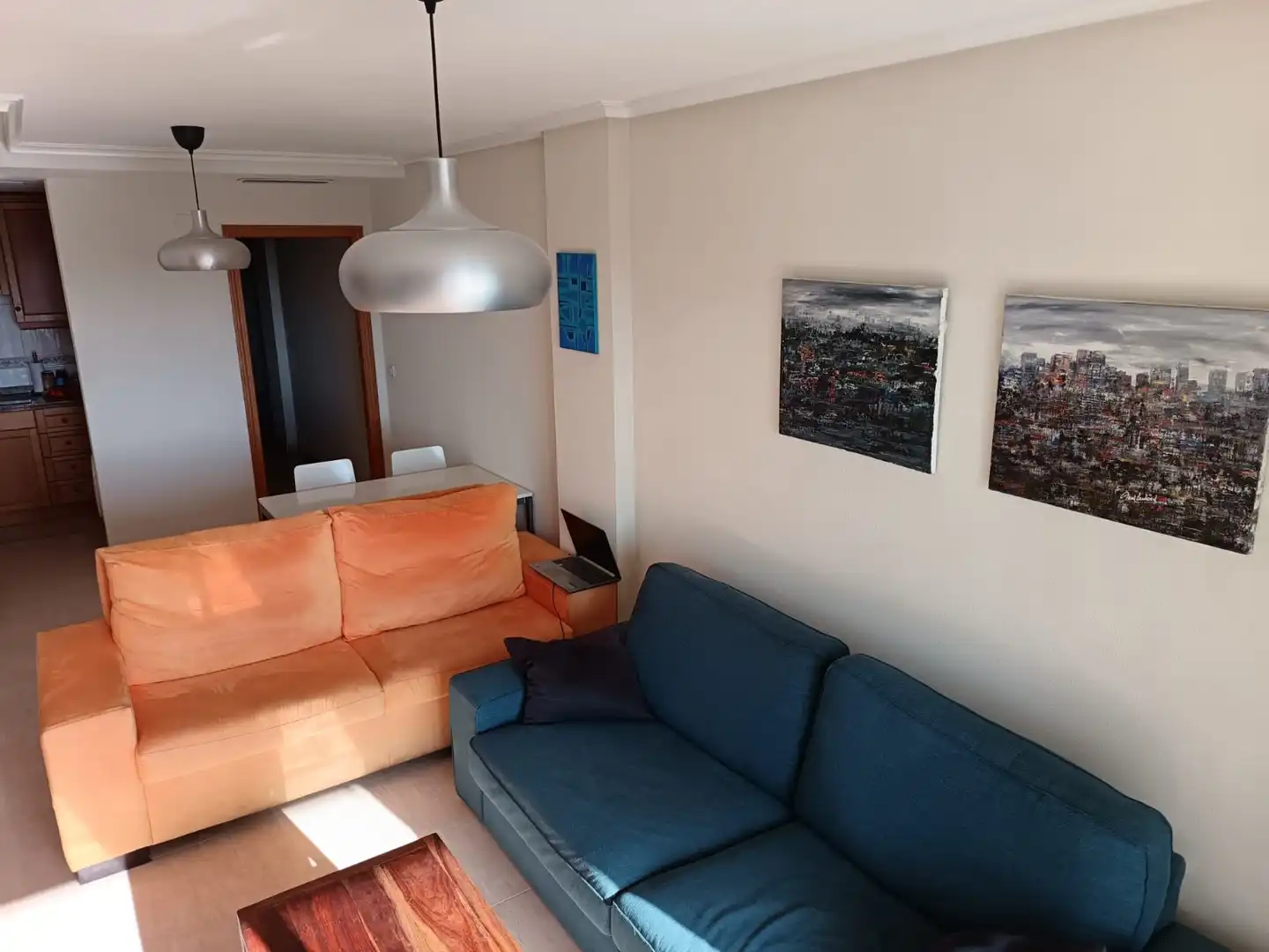 Sala d'estar de Apartament de lloguer en Santa Pola amb Aire condicionat, Calefacció i Moblat