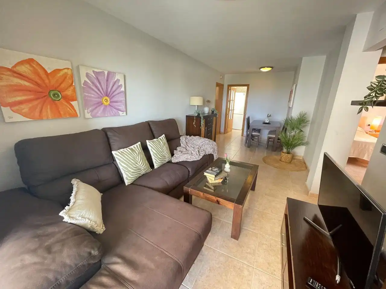 Sala d'estar de Apartament en venda en La Manga del Mar Menor amb Aire condicionat, Terrassa i Piscina