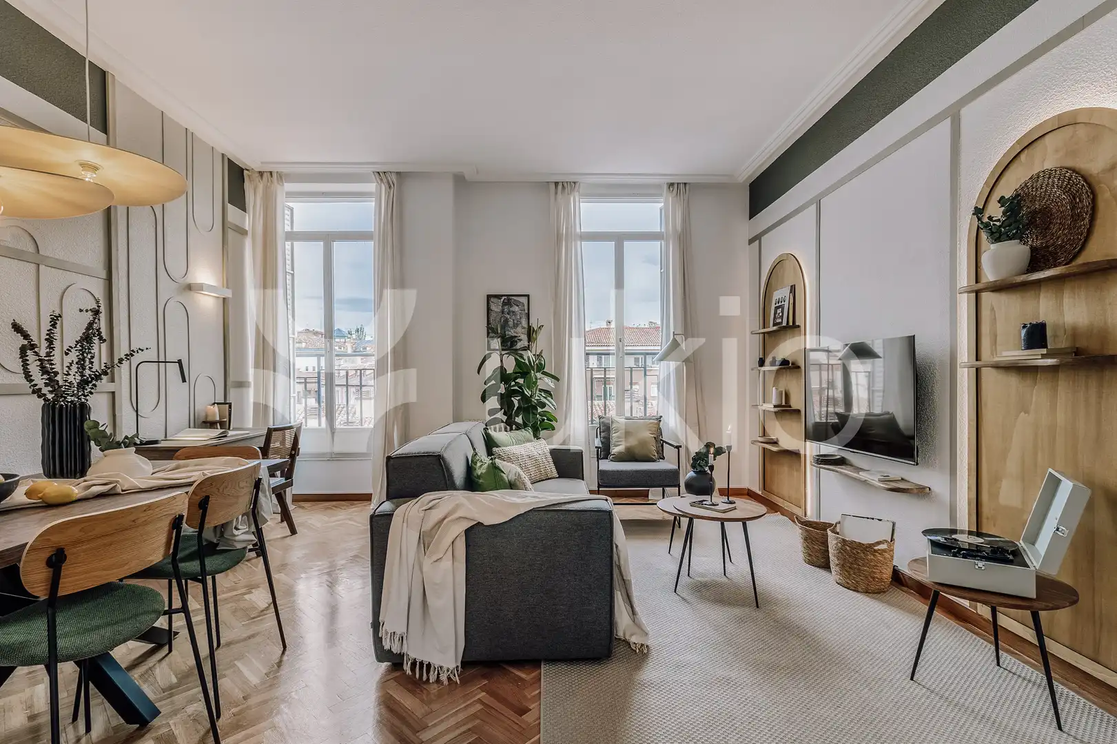 Sala d'estar de Apartament de lloguer en Madrid amb Aire condicionat, Calefacció i Moblat